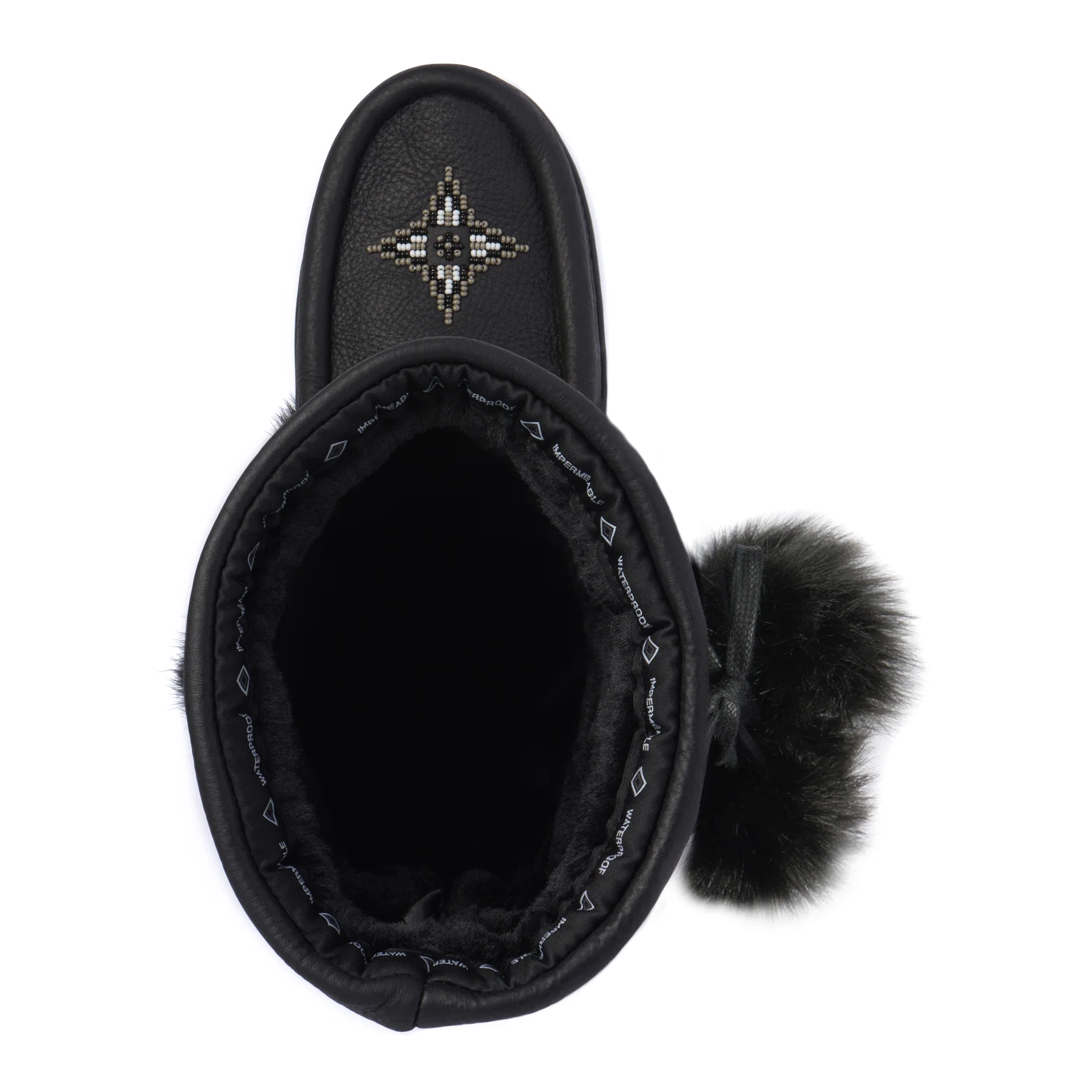 Waterproof Faux Fur Snowy Owl Grain Leather - Image 4